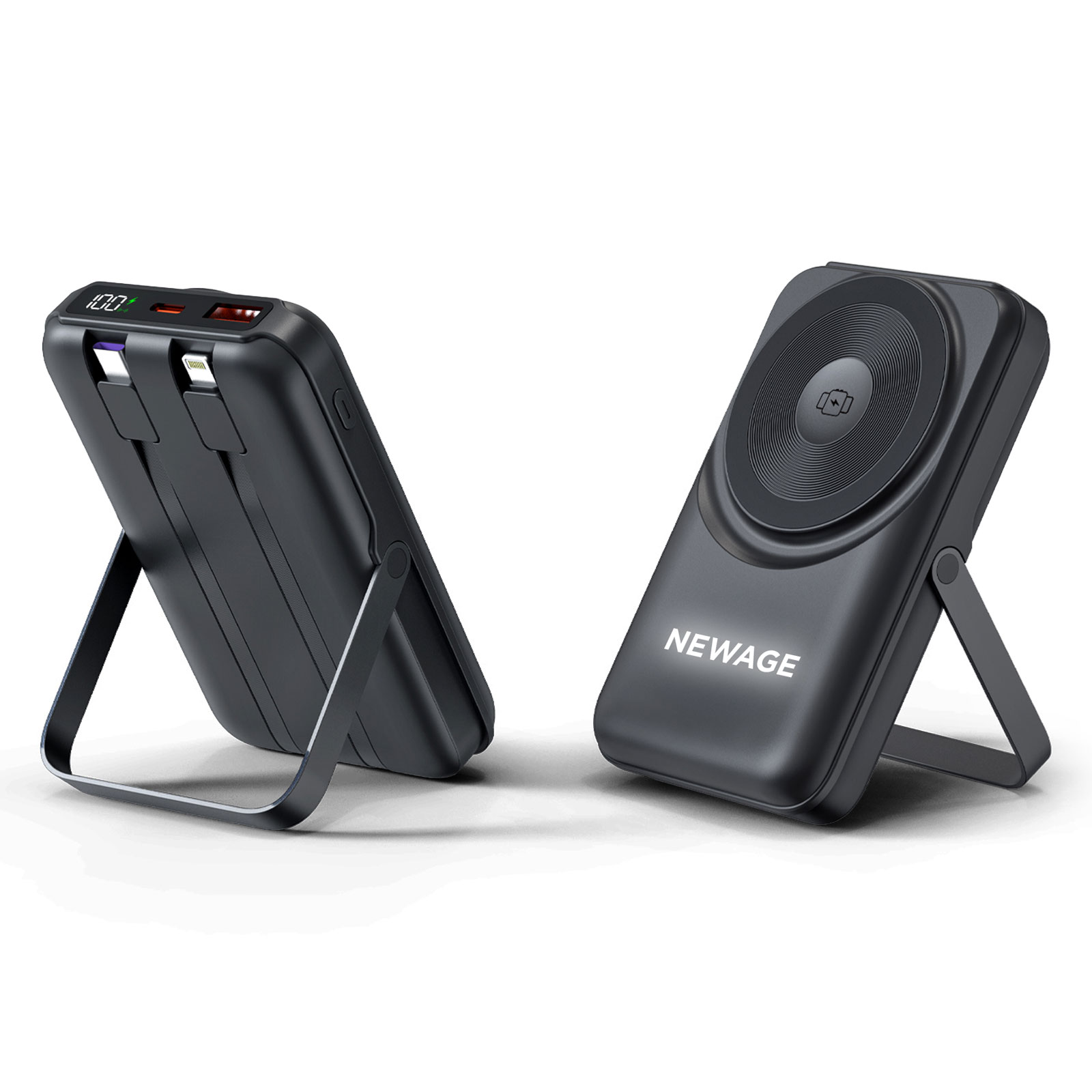 KÜÇÜKLER 10.000 MAH SİYAH MAGSAFE  ve  WIRELESS POWERBANK